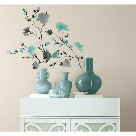 COMFORTCORRECT Blossom WaterColor Bird Branch Peel and Stick Wall Decals CO121042